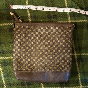 Elegant Brown Patterned Crossbody Bag